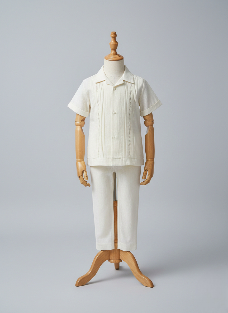 Conjunto Guayabera 107 Manta niño bebe