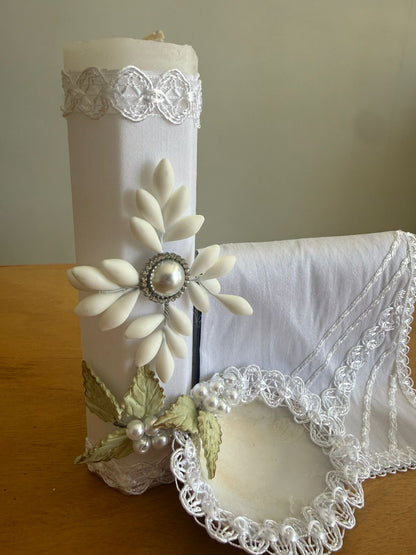 KIT de Vela Bautizo Monaguillo Blanca Niño Bebe