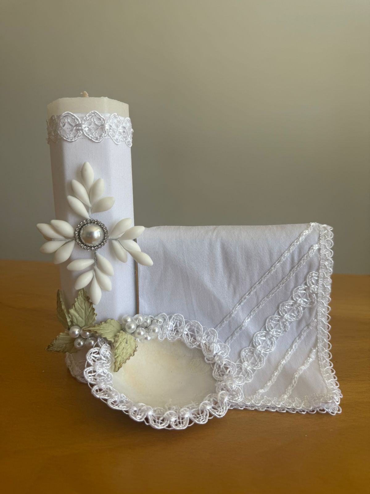 KIT de Vela Bautizo Monaguillo Blanca Niño Bebe