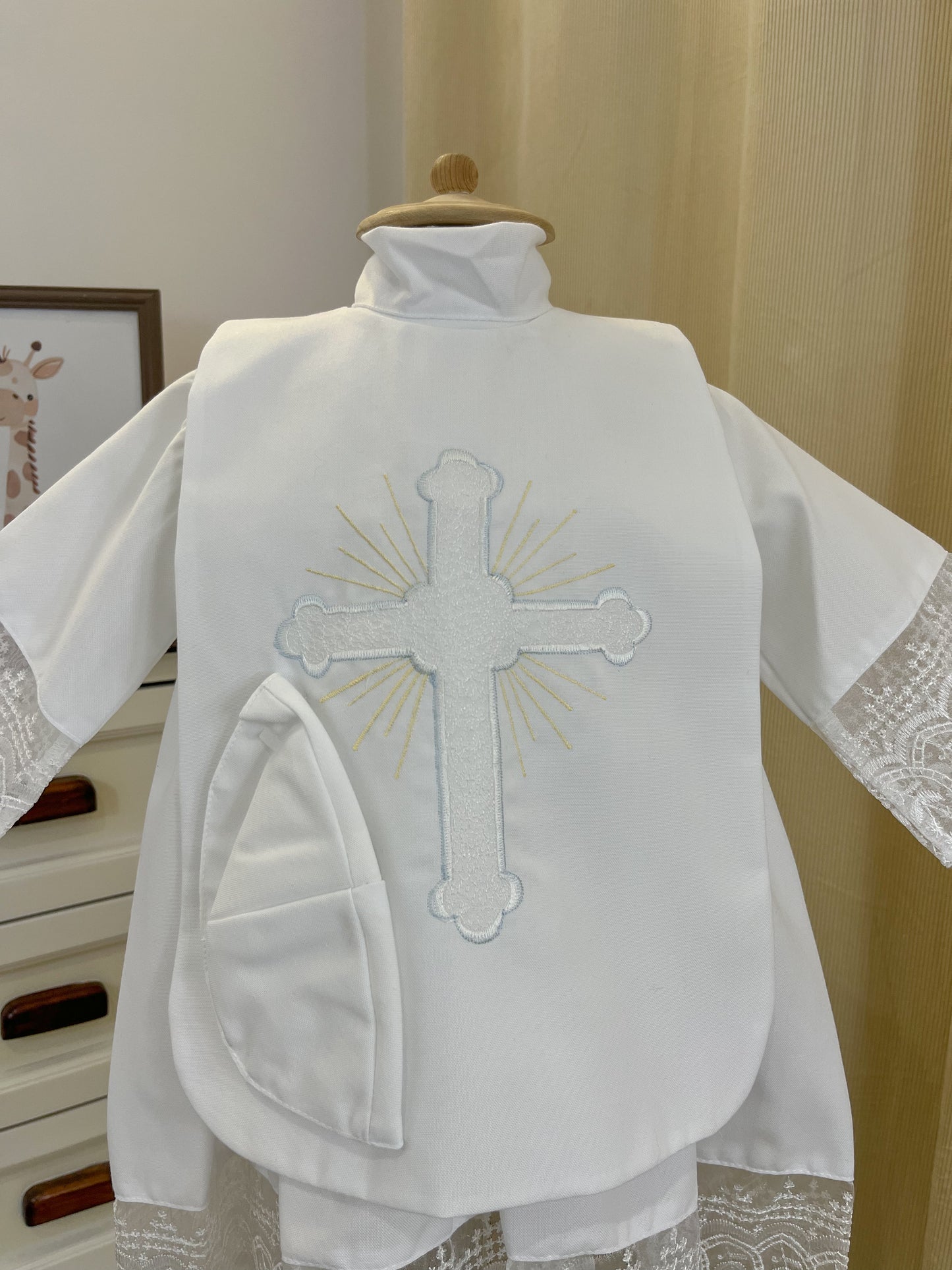 Vestido Ropon Recuerdo Bautismal Bautizo Bebe