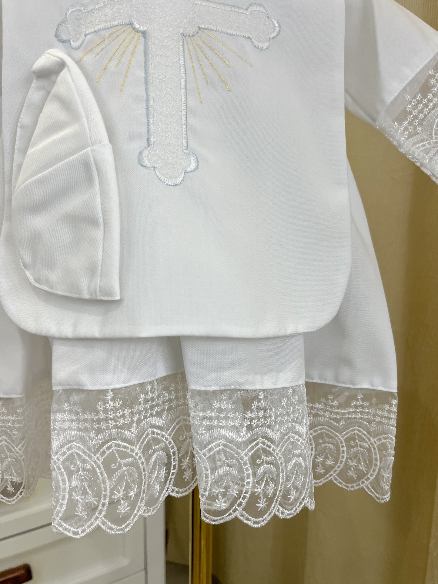 Vestido Ropon Recuerdo Bautismal Bautizo Bebe