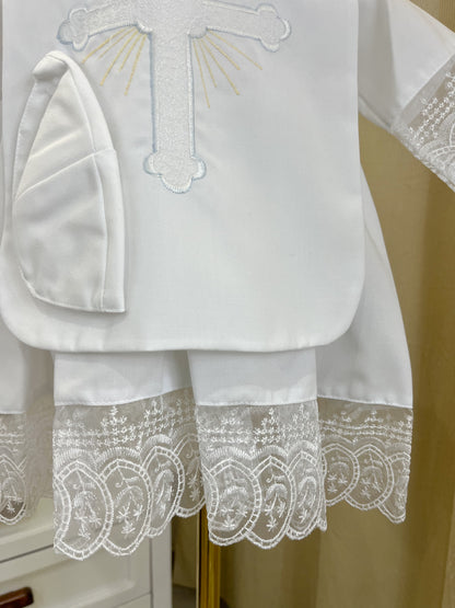 Vestido Ropon Recuerdo Bautismal Bautizo Bebe