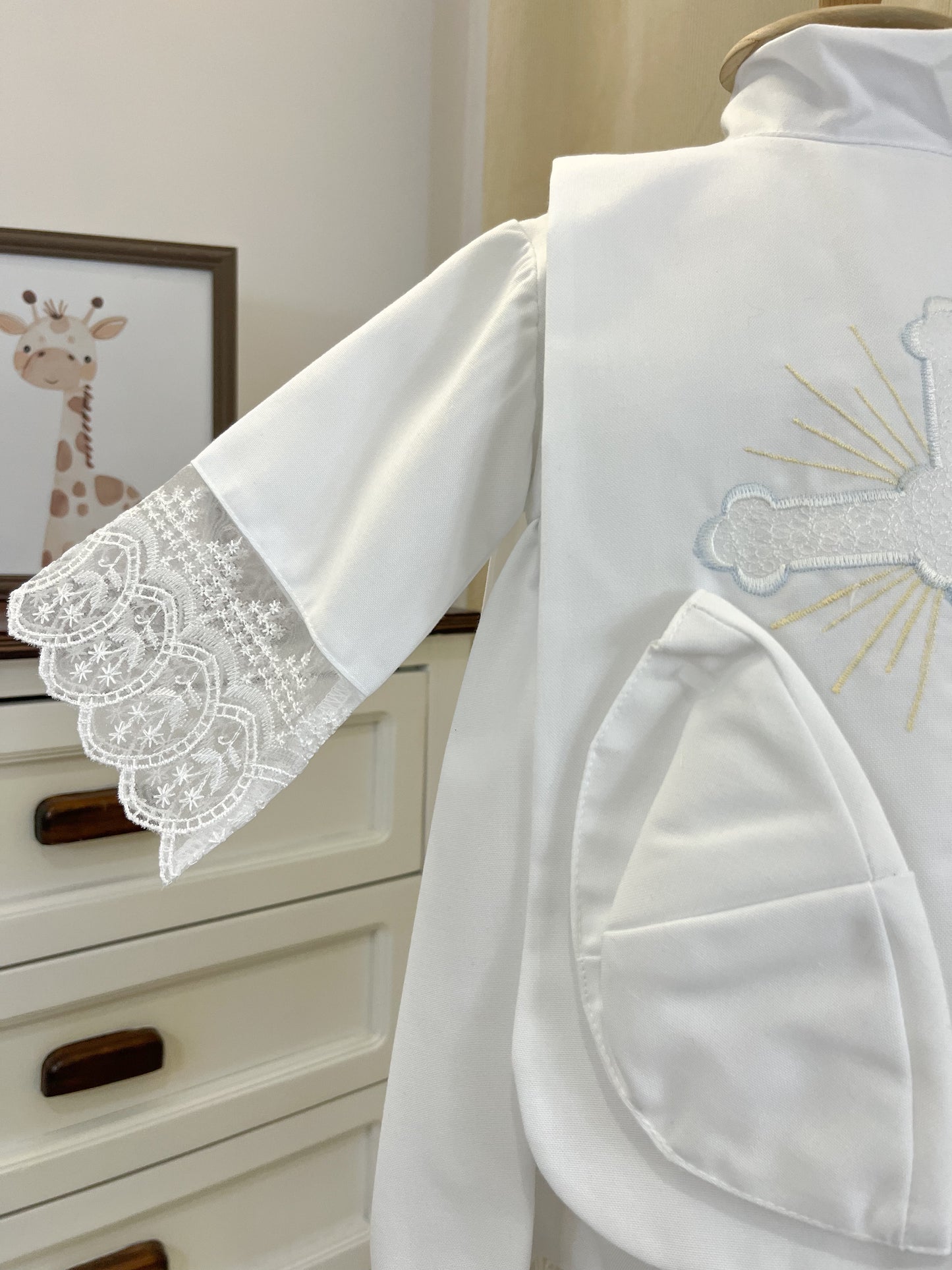 Vestido Ropon Recuerdo Bautismal Bautizo Bebe