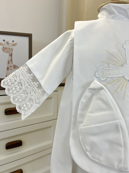 Vestido Ropon Recuerdo Bautismal Bautizo Bebe