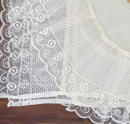 Sabana Bordada Redonda con Funda Bautizo Bebe