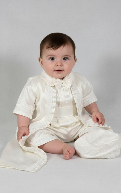 Ropon Bautizo + Kit de Bautizo Niño Bebe