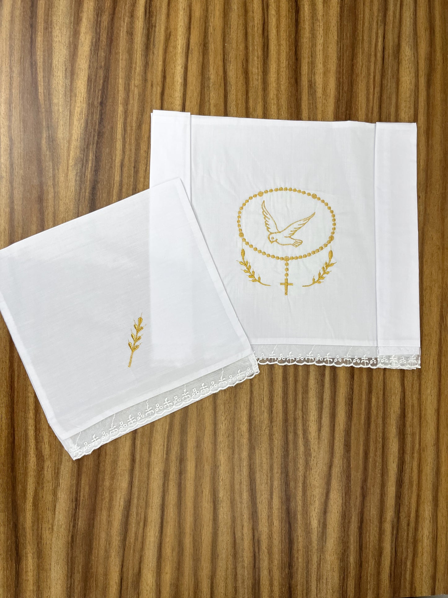 Sabana Bordada con Funda Bautizo Bebe