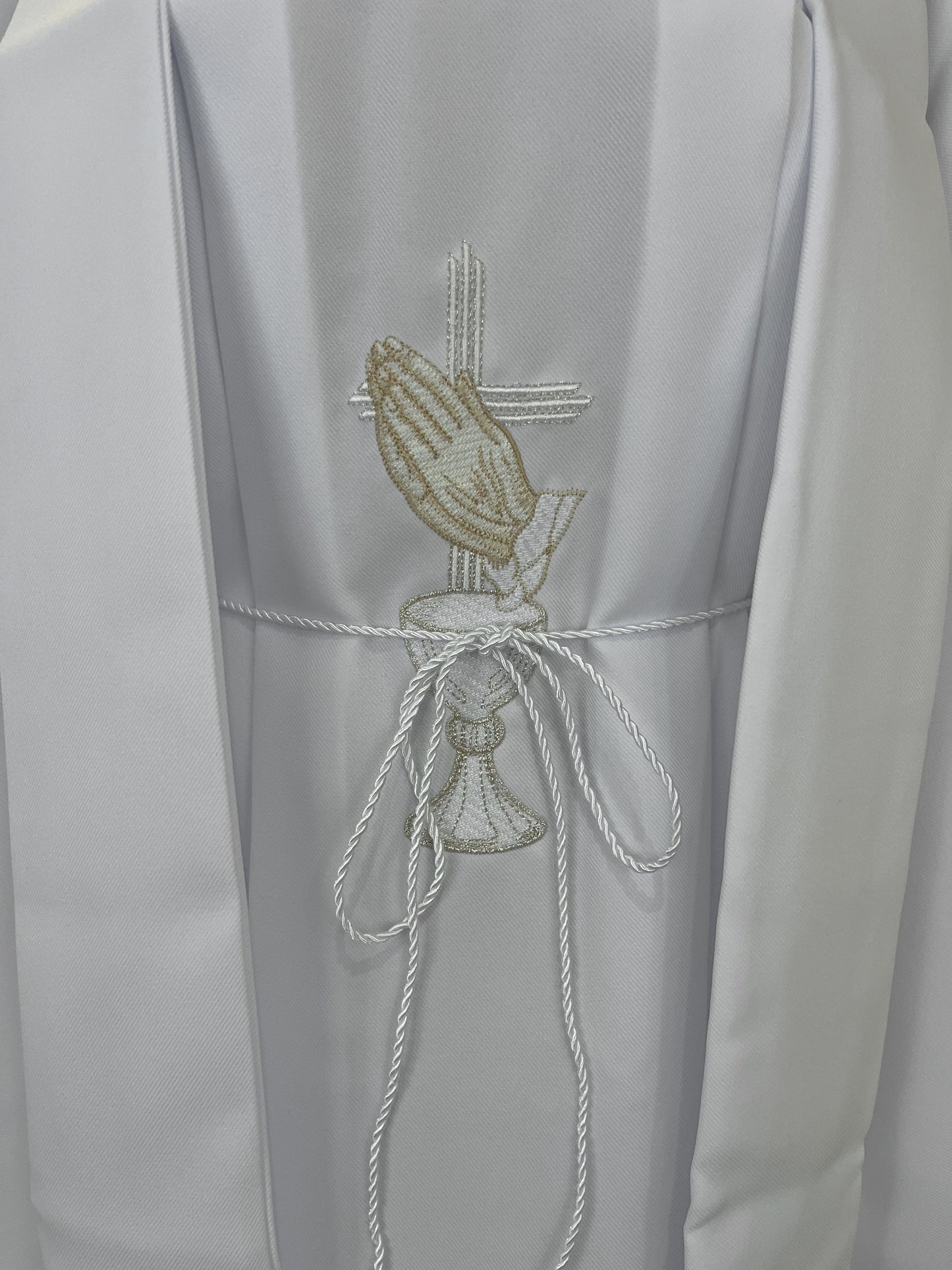 Túnica Comunion Confirmacion Con Estola "Orando" unisex