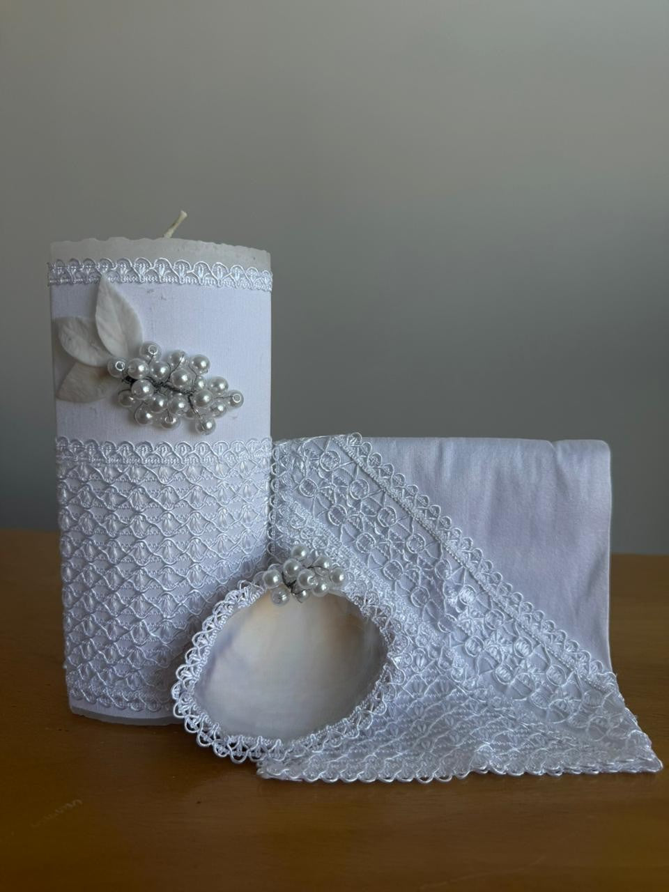 Ropon Bautizo + Kit de Bautizo Niño Bebe