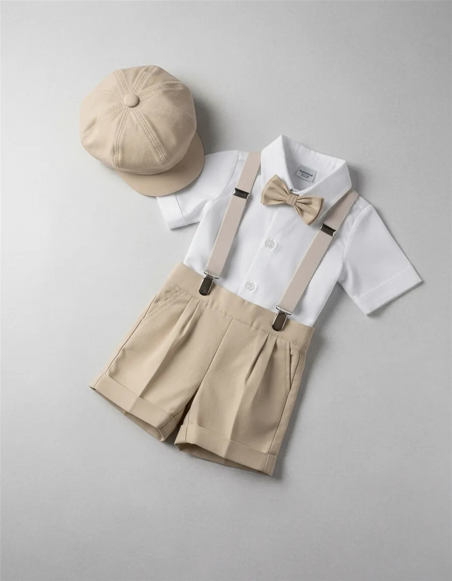 Conjunto Traje Tirantes Formal 117 Short Niño bebe