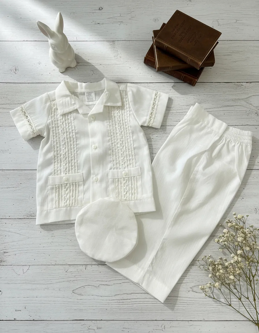 Conjunto Guayabera 53 sotach Niño Bebe