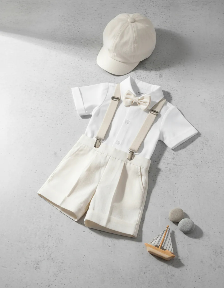 Conjunto Traje Tirantes Formal 117 Short Niño bebe