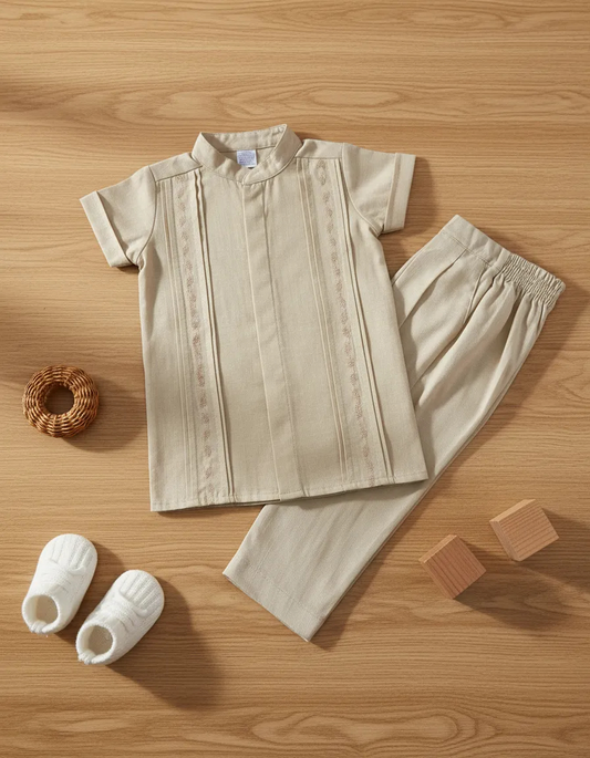 Conjunto Guayabera Bordada 130 niño bebe