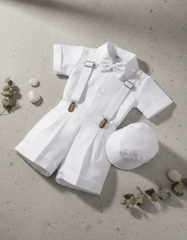 Conjunto Traje Tirantes Formal 117 Short Niño bebe