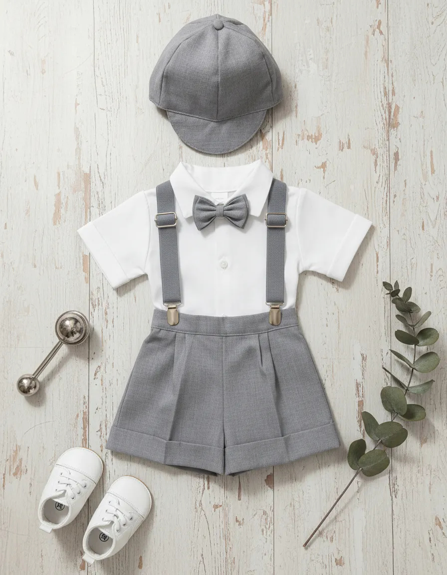 Conjunto Traje Tirantes Formal 117 Short Niño bebe