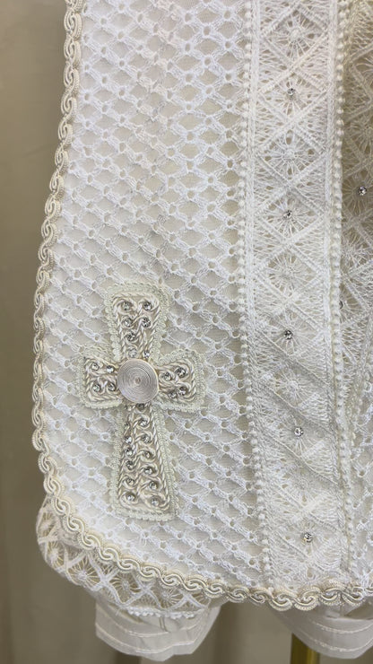 Ropón bombacho 163 +Kit de vela Bautizo Niño Bebe