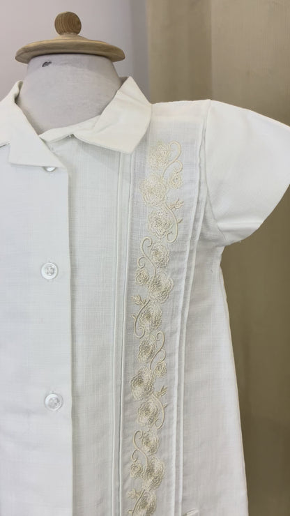 Vestido Guayabera Bordado 126 Niña Bebe