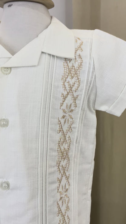 Conjunto Guayabera Bordado 127 niño bebe