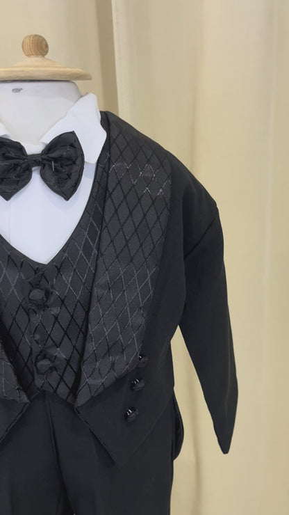 Conjunto Traje Formal Pingüino Rombo Niño Bebe