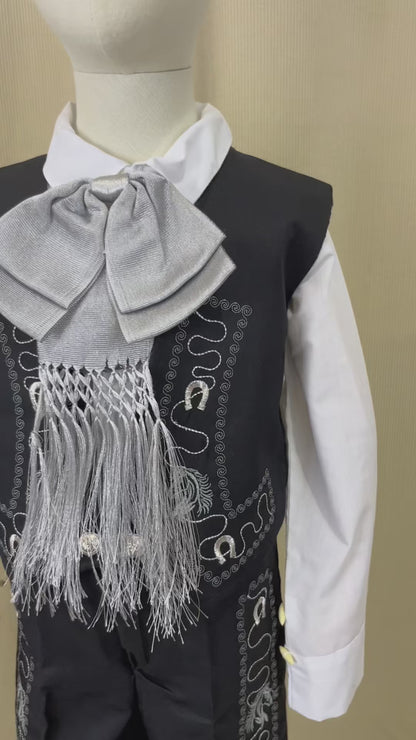 Traje Charro Mariachi Tafetan Caballo Niño Bebe