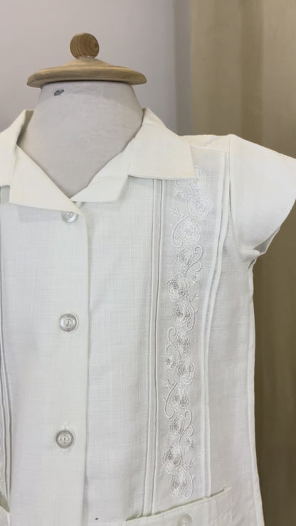 Vestido Guayabera Bordado 126 Niña Bebe