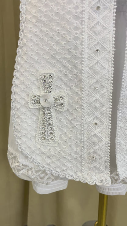 Ropón bombacho 163 +Kit de vela Bautizo Niño Bebe