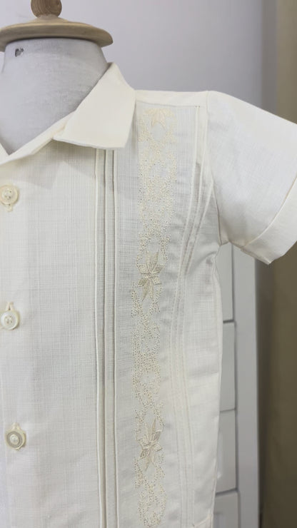Conjunto Guayabera Bordado 127 niño bebe