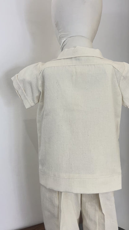 Conjunto Guayabera 107 Manta niño bebe
